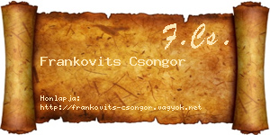 Frankovits Csongor névjegykártya