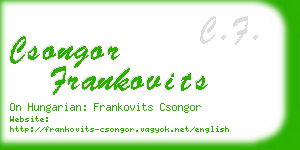 csongor frankovits business card
